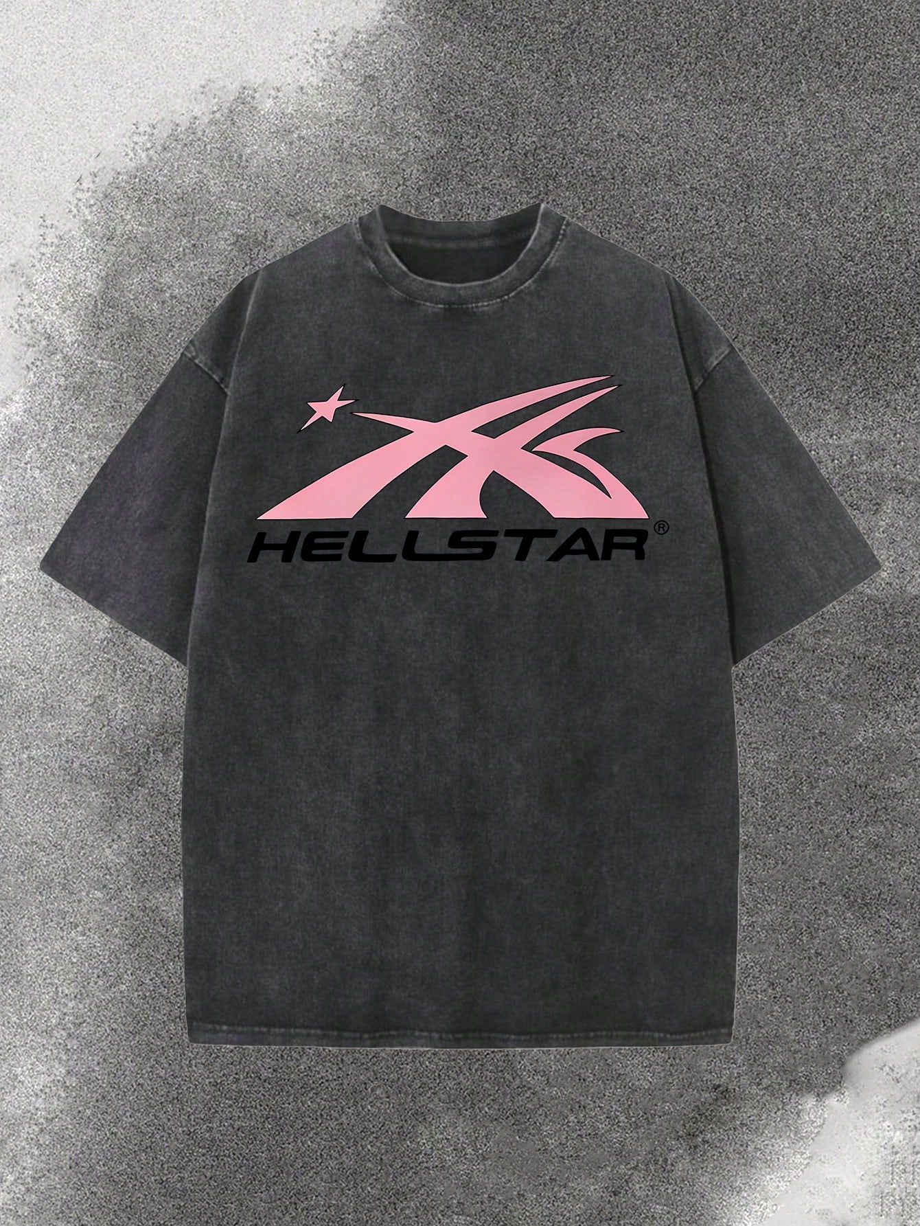 Distressed Washed Black Oversi - Tee Graphic Print avaliação e preço