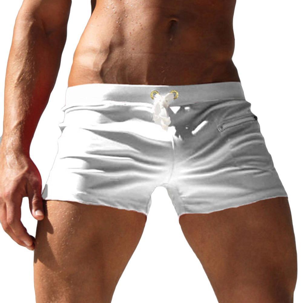 Men Solid Color Swimming Trunk - Trunks Board Surf avaliação e preço
