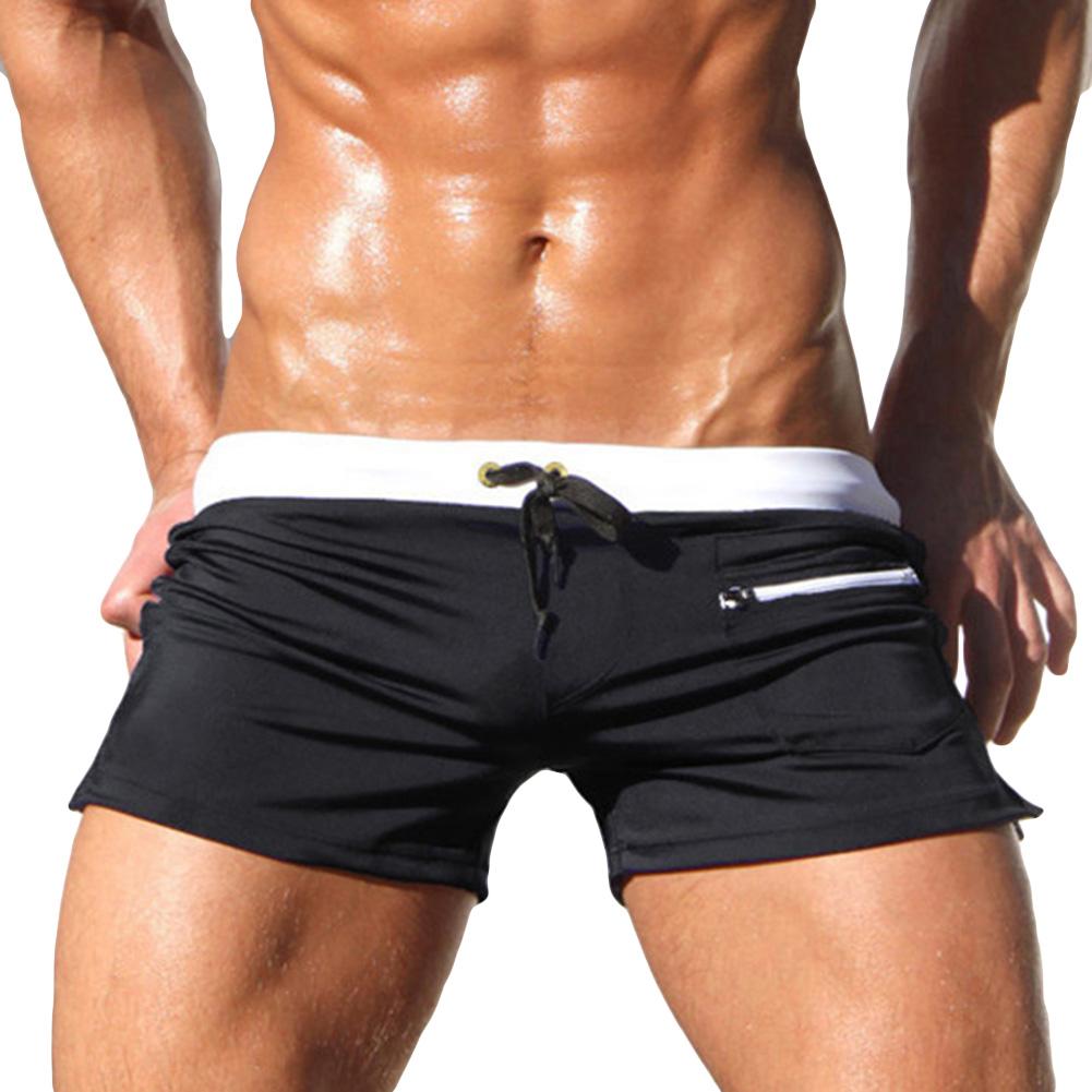 Men Solid Color Swimming Trunk - Trunks Board Surf avaliação e preço