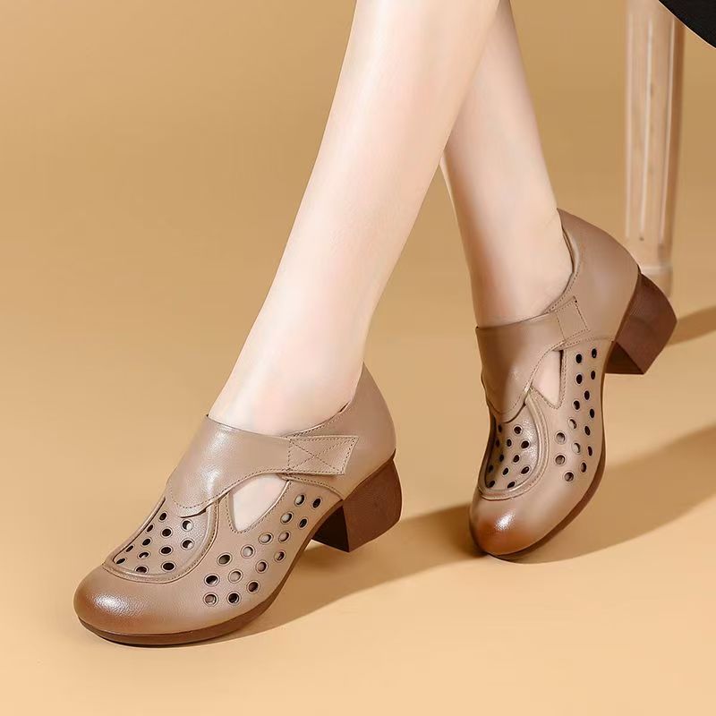 Women's Summer New Leather Hol - Casual Sandal Leather avaliação e preço