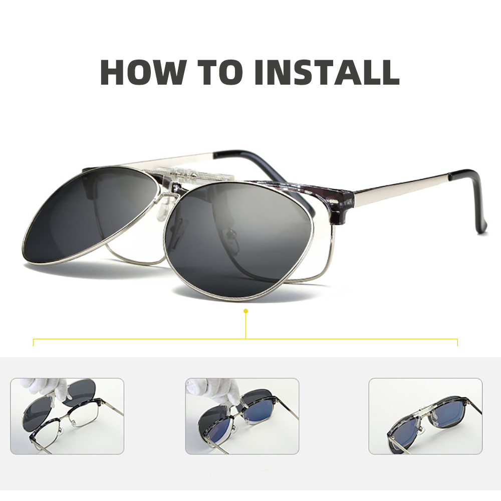 Oversized Pilot Clip on Sungla - Sunglasses Aviator Polarized avaliação e preço