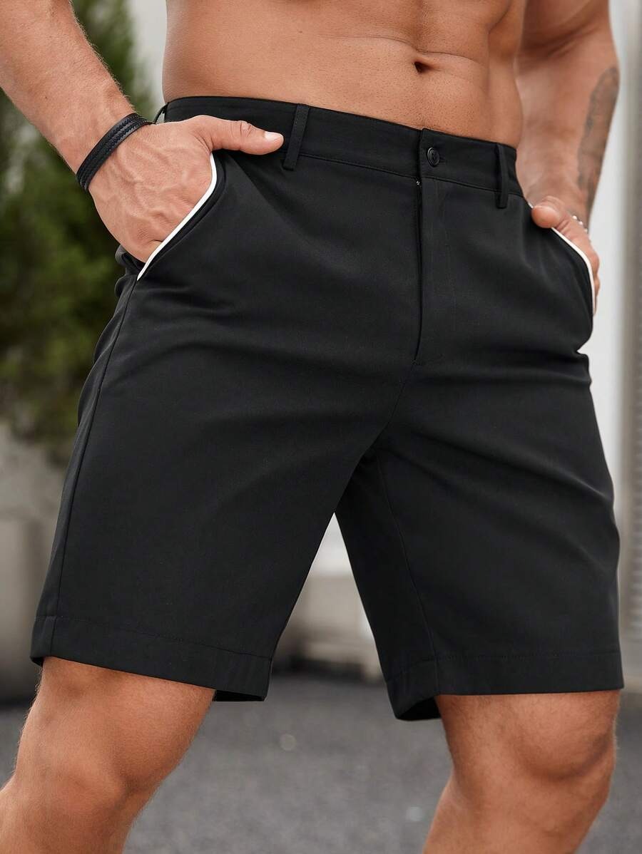 Men's Contrast Trim Chino Shor - Shorts Chino Slim avaliação e preço