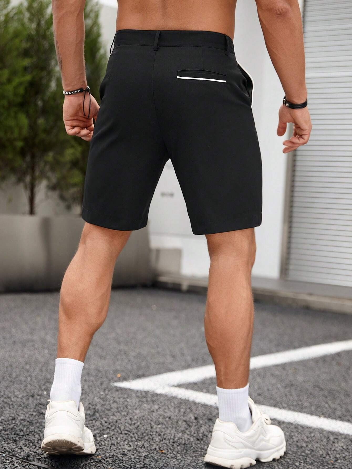 Men's Contrast Trim Chino Shor - Shorts Chino Slim avaliação e preço