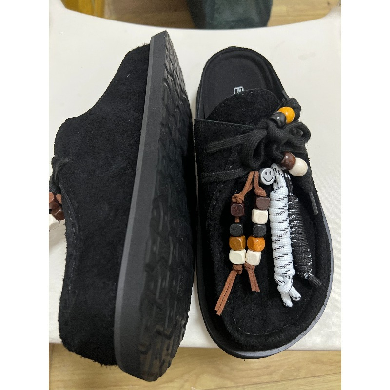 Women Men Clogs Cow Suede Leat - Flip Flop Leather Men avaliação e preço