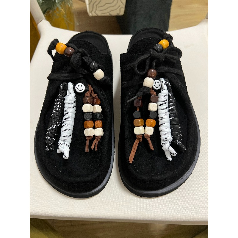 Women Men Clogs Cow Suede Leat - Flip Flop Leather Men avaliação e preço