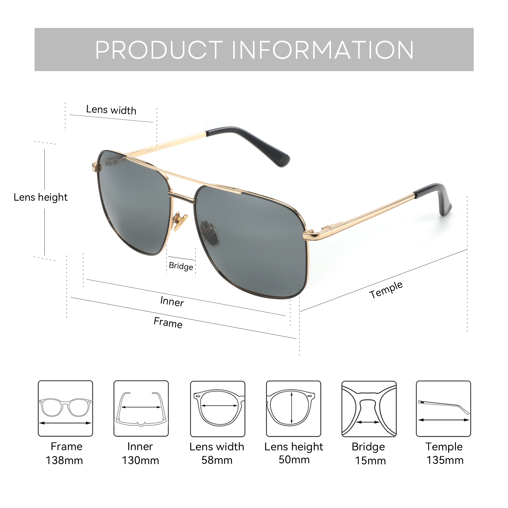 BLUEMOKY Aviator Polarized Pre - Sunglasses Aviator Polarized avaliação e preço
