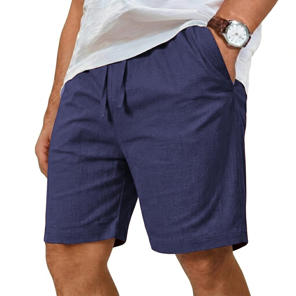 Oversized Cotton Linen Shorts  - Short Linen Drawstring avaliação e preço