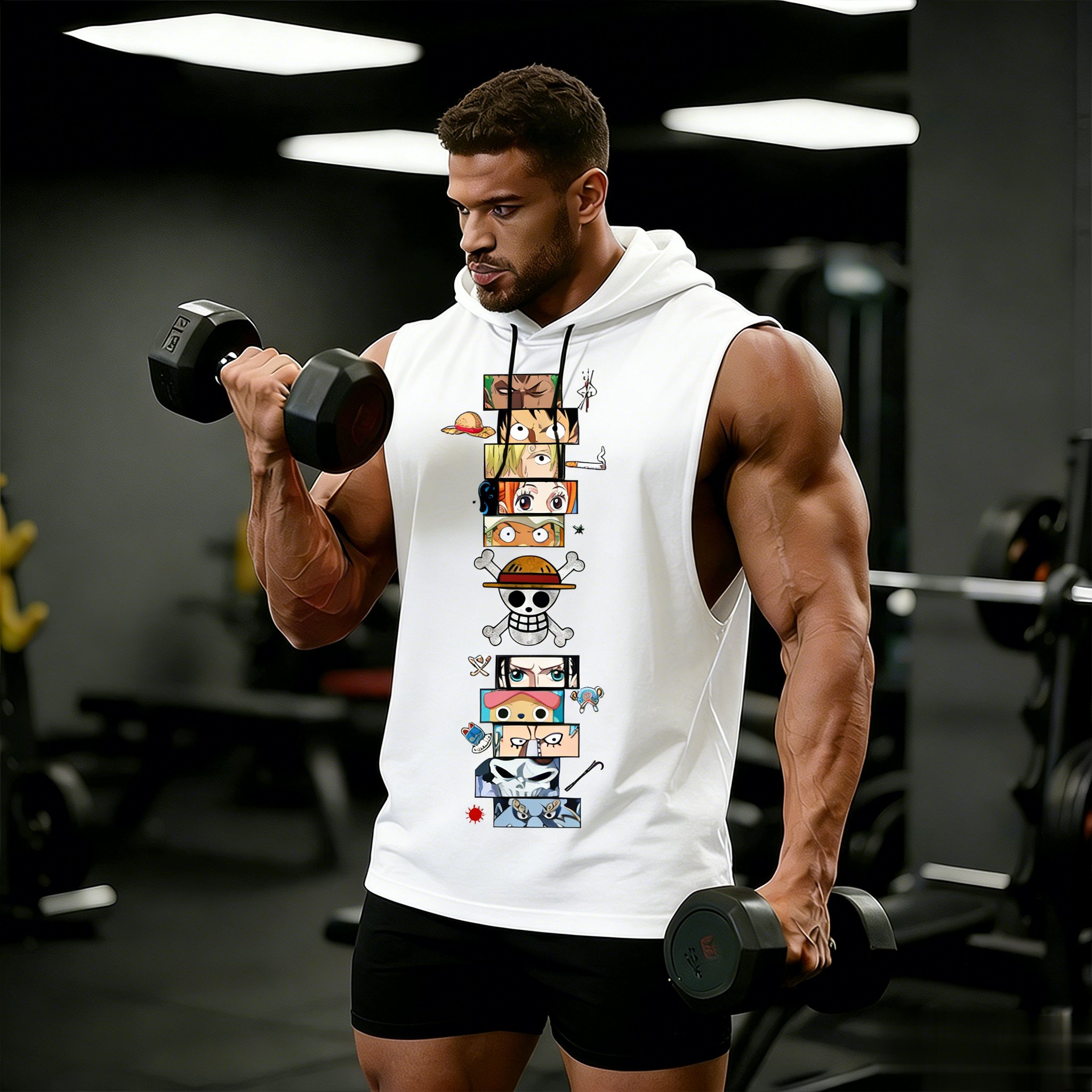 One Piece Anime Hoodie Sleevel - Tank Top Muscle avaliação e preço