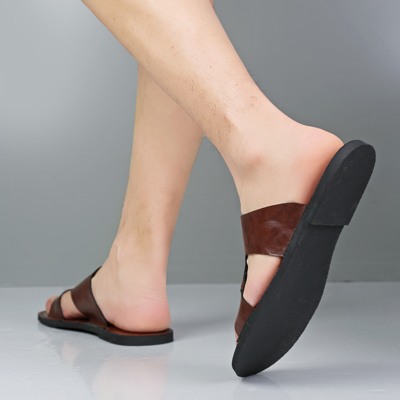 Handmade Leather Slippers Men  - Flip Flop Leather Men avaliação e preço