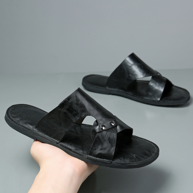 Handmade Leather Slippers Men  - Flip Flop Leather Men avaliação e preço