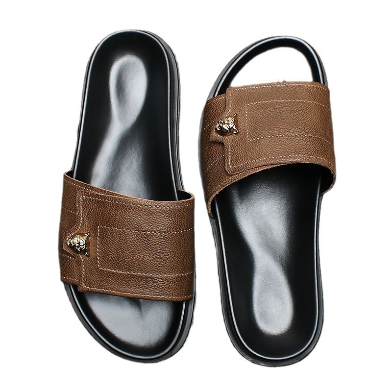 2025 New Genuine Leather Slipp - Flip Flop Leather Men avaliação e preço