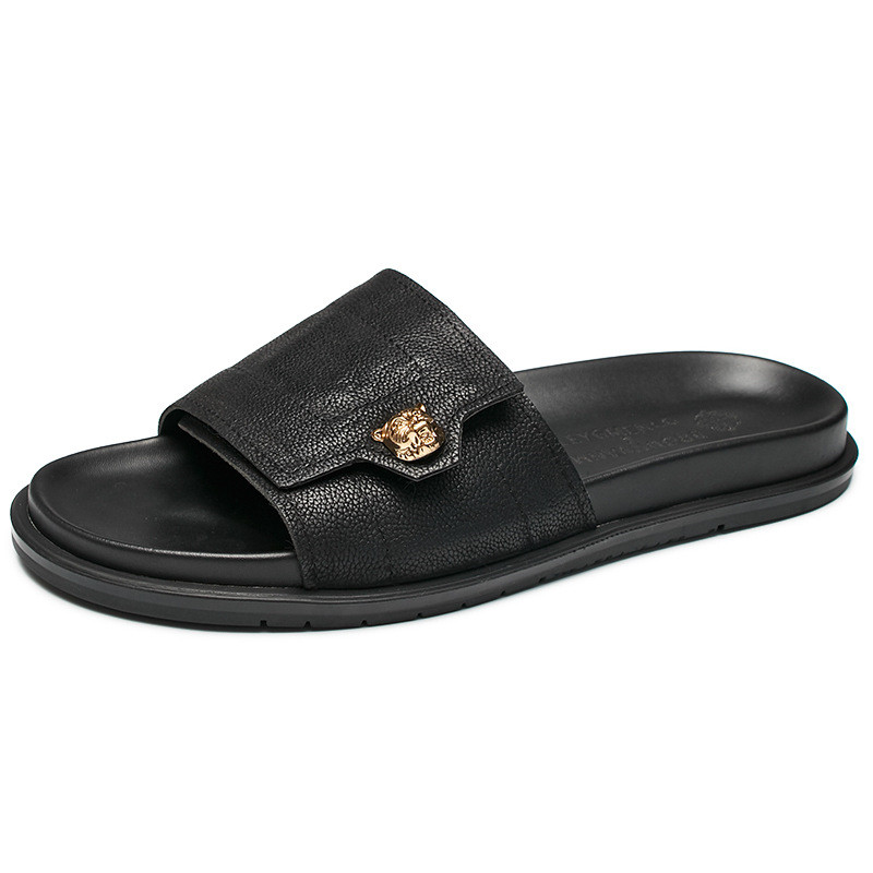 2025 New Genuine Leather Slipp - Flip Flop Leather Men avaliação e preço