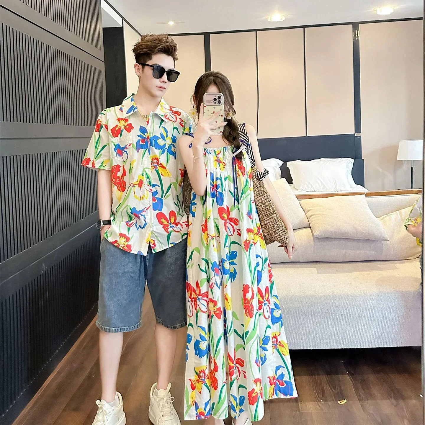VacationClothes Korean Mommy a - Resort Shirt Floral avaliação e preço
