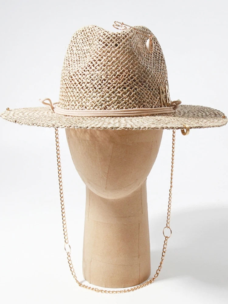 Panama Straw Sun Hat Wide Brim - Bucket Hat Straw avaliação e preço