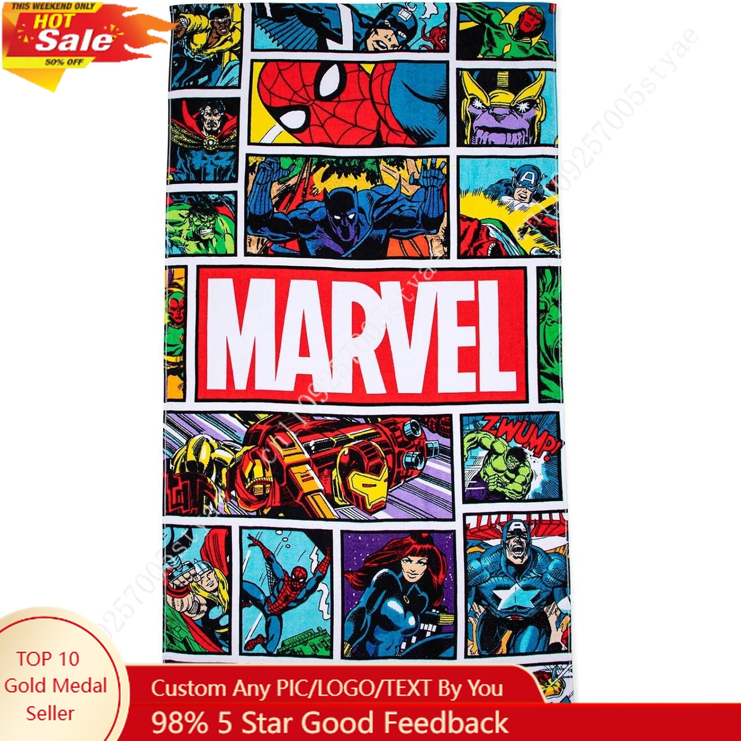 Marvel Thor Comics Vintage Cos - Beach Towel Large avaliação e preço