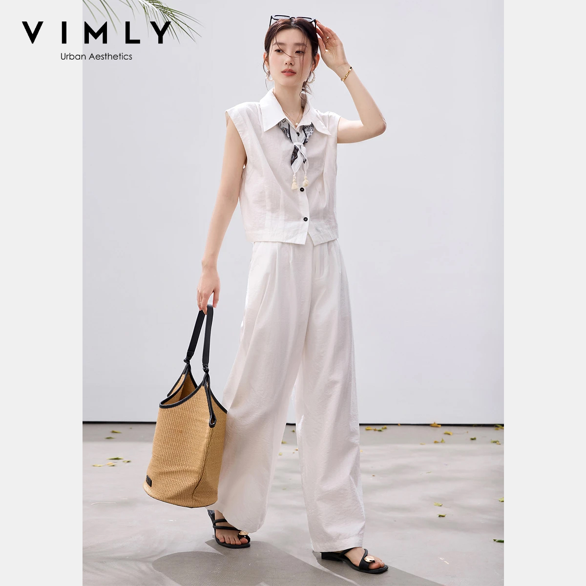 VIMLY Women's Casual Office Tw - Shirt Camp Collar avaliação e preço
