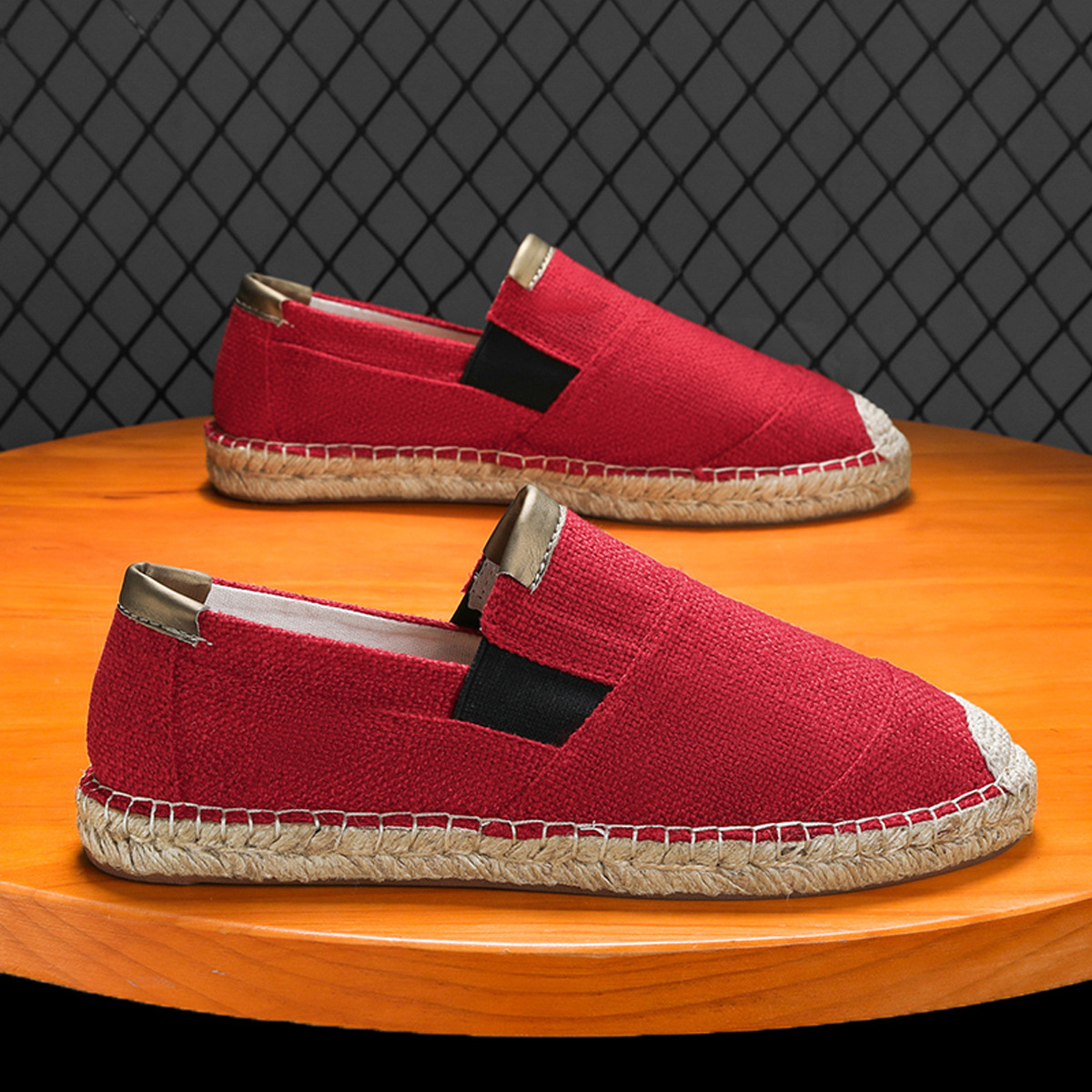 2025New Men Linen Casual Shoes - Espadrille Slip On avaliação e preço