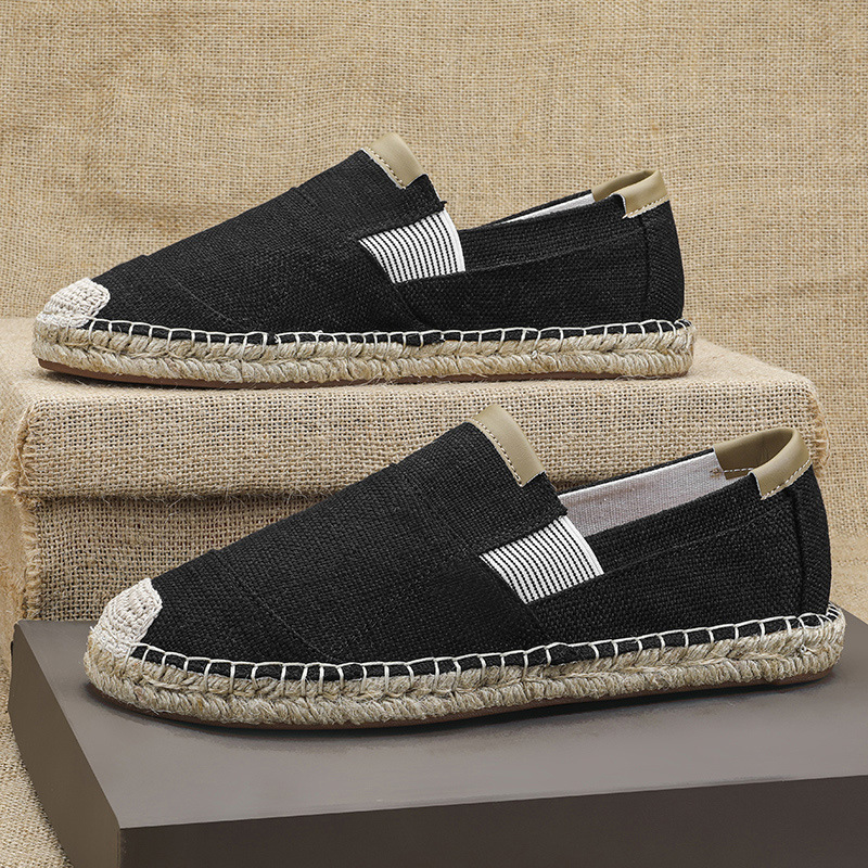 2025New Men Linen Casual Shoes - Espadrille Slip On avaliação e preço