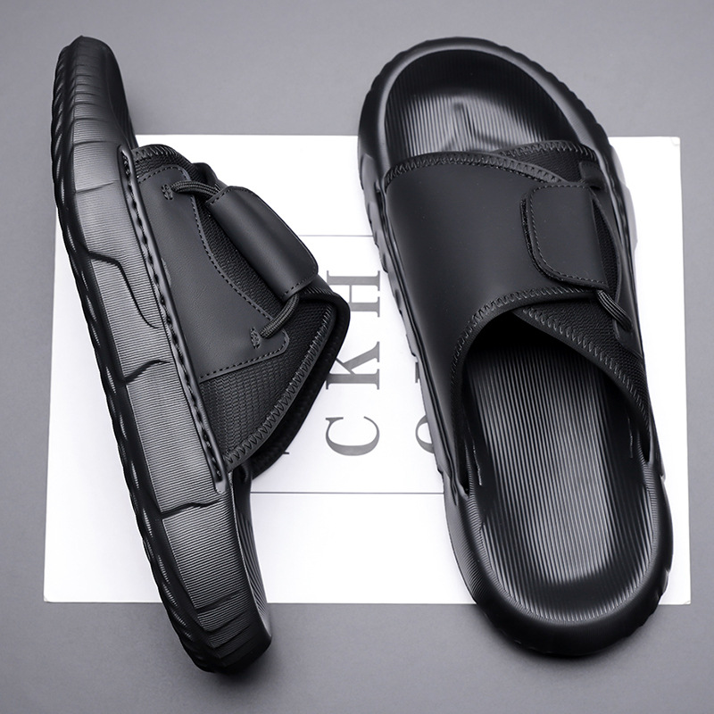 2026 Summer New Slippers for M - Flip Flop Leather Men avaliação e preço