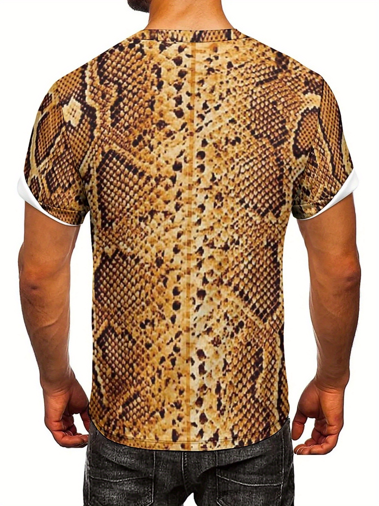 Men'S 3D Print Snake Graphic T - Tee Graphic Print avaliação e preço