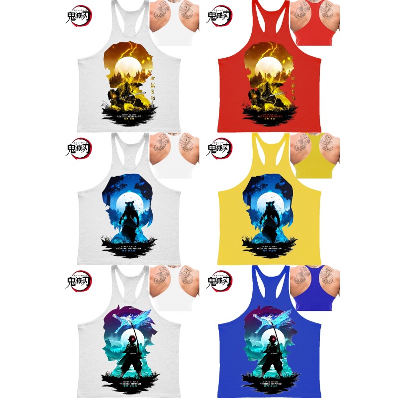 (Demon Slayer) GYM Mens Tank T - Tank Top Muscle avaliação e preço