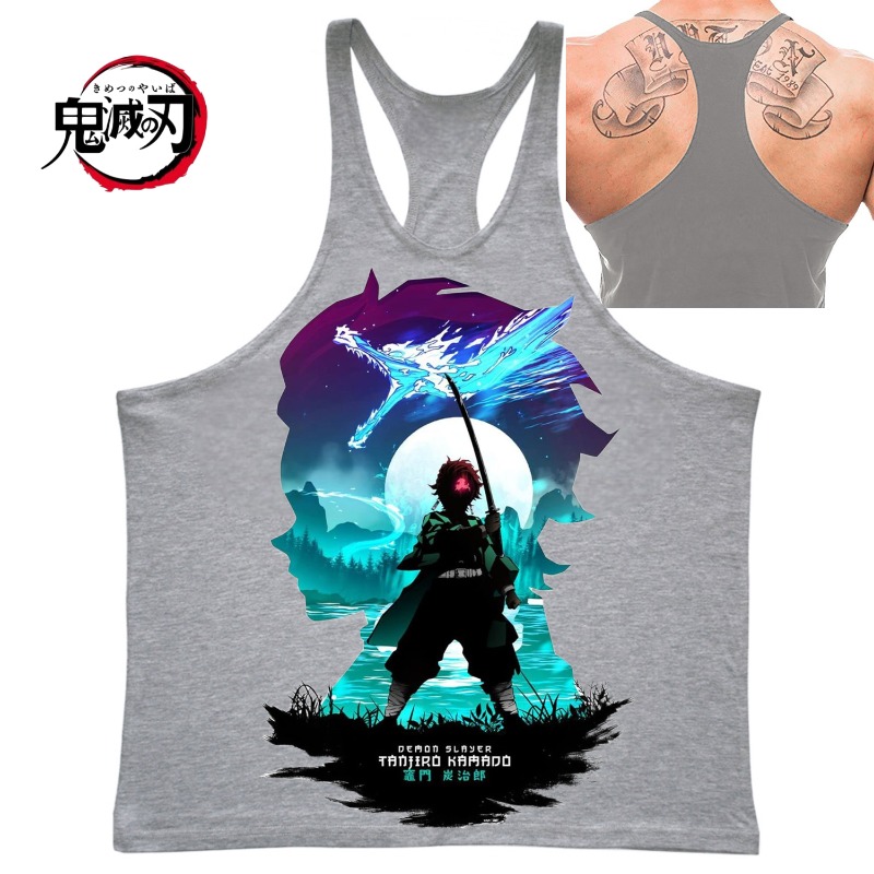 (Demon Slayer) GYM Mens Tank T - Tank Top Muscle avaliação e preço