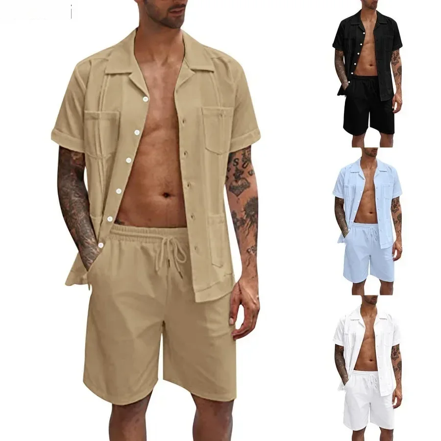 New Men's Summer Casual Sport  - Short Linen Drawstring avaliação e preço