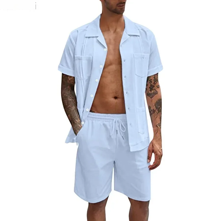 New Men's Summer Casual Sport  - Short Linen Drawstring avaliação e preço
