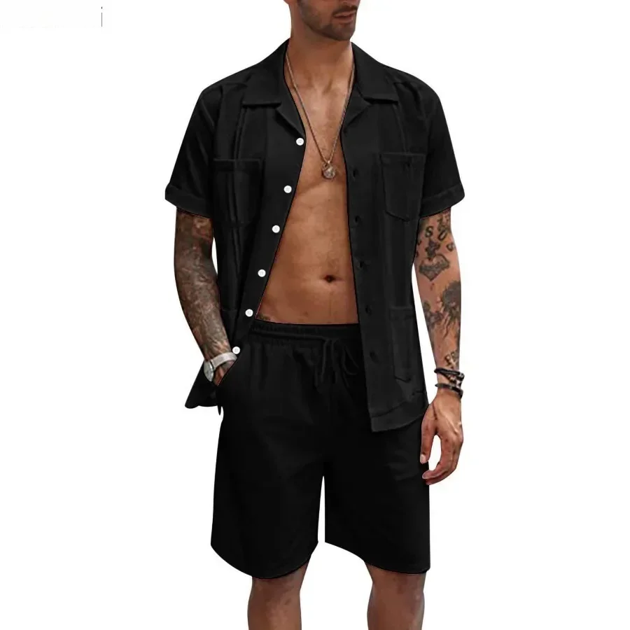 New Men's Summer Casual Sport  - Short Linen Drawstring avaliação e preço