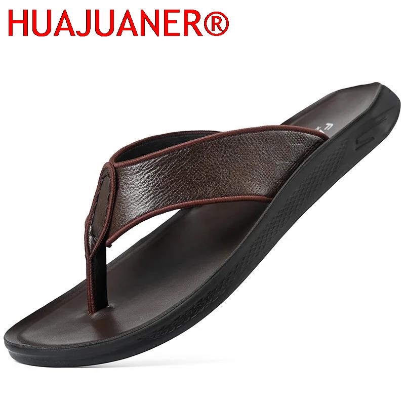 Casual Outdoor Men's Sandals S - Flip Flop Leather Men avaliação e preço