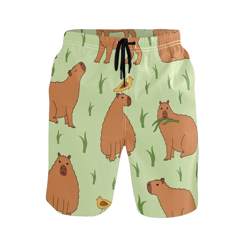 Cartoon Animal 3d Print Capyba - Trunks Board Surf avaliação e preço