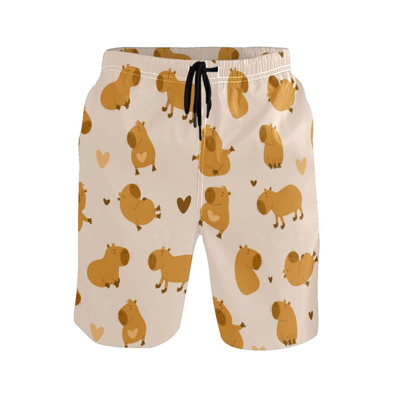Cartoon Animal 3d Print Capyba - Trunks Board Surf avaliação e preço