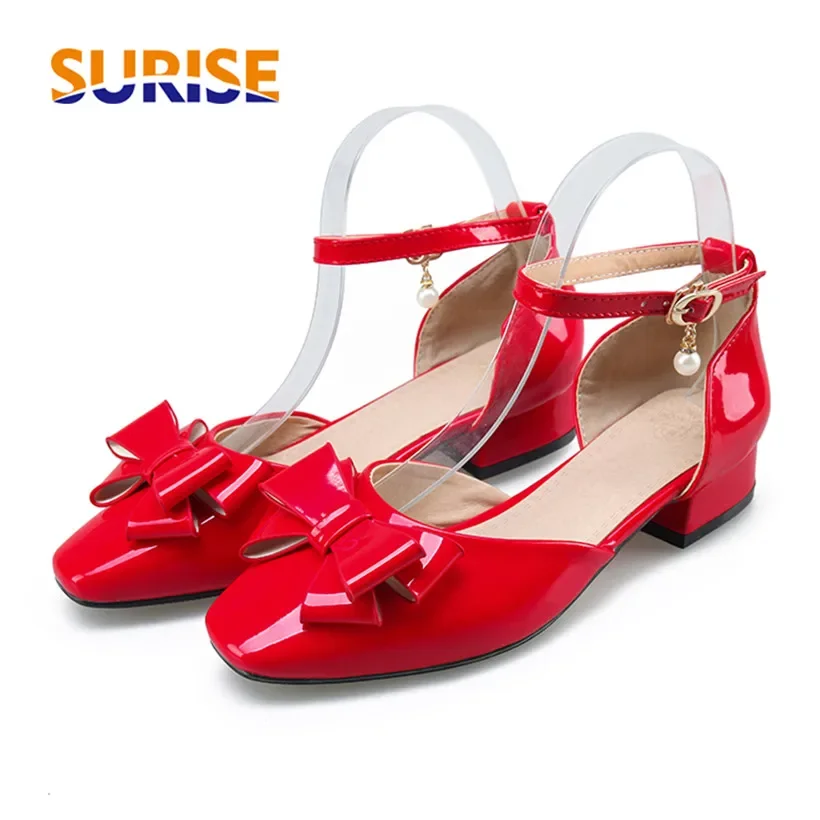 Big Size Women Bowtie Pumps Ro - Casual Sandal Leather avaliação e preço