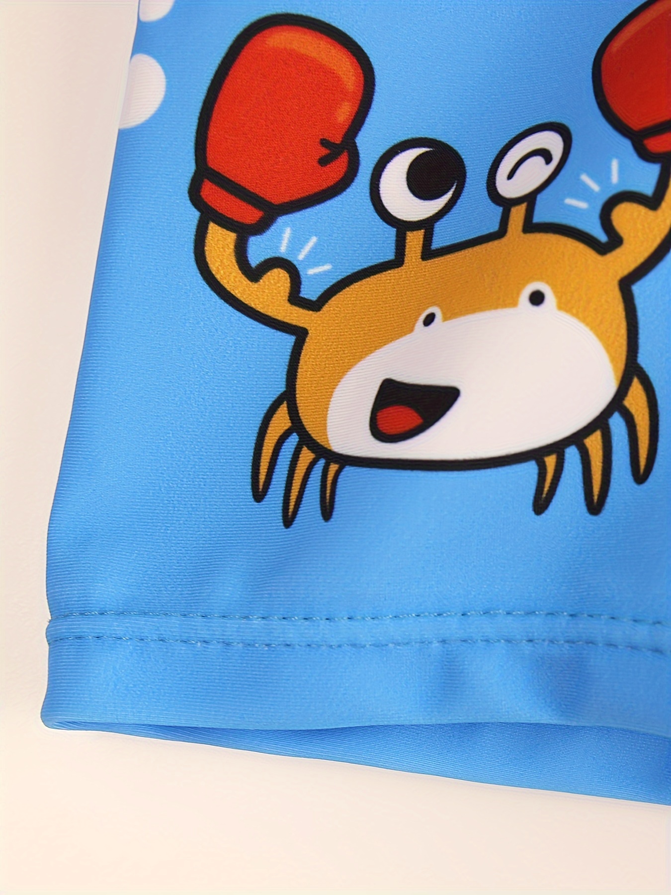 Cartoon Boxing Crab And Shark  - Swim Trunk Quick Dry avaliação e preço